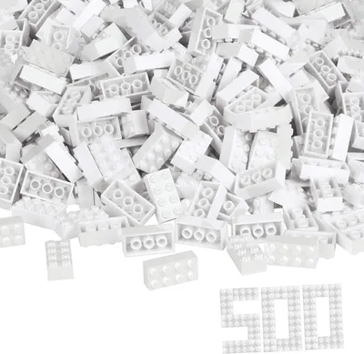 Produktbild von Blox 500 Stück 8er Steine lose - Farbwahl - Steckbausteine - kompatibel 500 Stück weiße 8er Steine