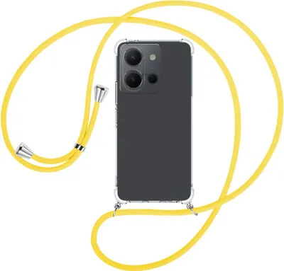 Produktbild von Handykette Backcover-Schutzhülle mit Band (Metall silberfarben) für vivo Y36 (6.64'') - gelb