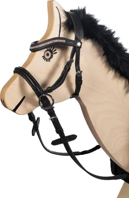Produktbild von HKM Kids Gebisslose Trense für Holzpferde Funny Horses Schwarz Shetty