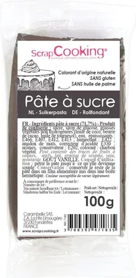 Produktbild von Zuckerteig - Grau 100 gr