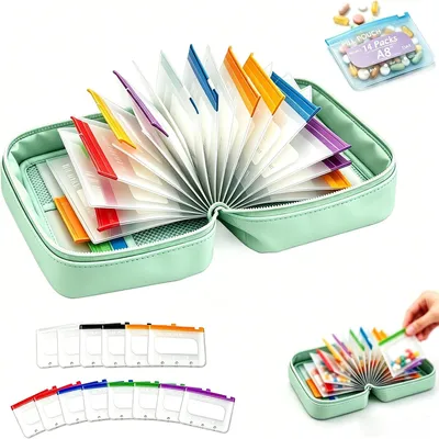Produktbild von Pillenorganizer A8, 14 farbige Beutel, 14 Tage, wasserdicht, für Alltag