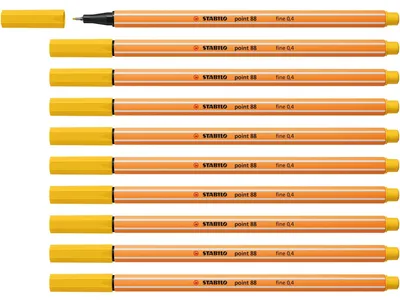 Produktbild von STABILO Fineliner - point 88 - 10er Pack - gelb