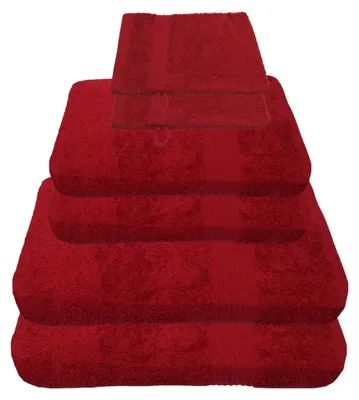 Produktbild von Julie Julsen Handtuch Set Bordeaux,Set:6 tlg. 2 Bade- 2 Handtücher + gratis 2 Waschhand..