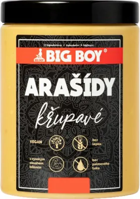 Immagine prodotto di Big Boy Peanut Butter 1000 g croccante / Burro di arachidi / Delizioso burro di arachidi 100% naturale senza glutine e olio di palma