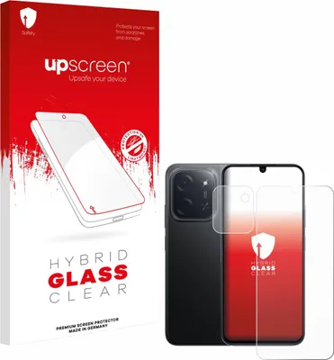 Produktbild von upscreen Schutzglas für Xiaomi Poco C85 (Display+Kamera) Schutzfolie Panzer Folie Glas Display Schutz klar