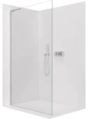 Immagine prodotto di CERANO - Box doccia Walk-in Onyx con montante a sinistra - 8 mm - cromato, vetro trasparente - 60x200 cm