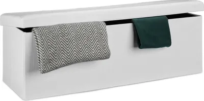 Image de Banc pliant avec rangement RD19049, blanc