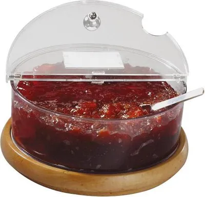 Produktbild von APS 11817 Kühlschale Maxi Holz TOP FRESH, Ø 22 cm, Höhe 14 cm, 2,5 Liter, inkl. Kühlakku und Klappdeckel