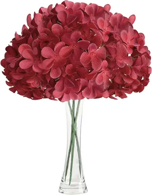 Zdjęcie produktu dla Hydrangea ogrodowa - zestaw 3 sztuk - 16 cm - jedwab - czerwona
