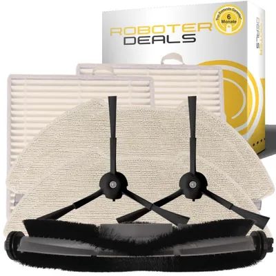 Immagine prodotto di Kit di accessori, set di ricambi per AIRROBO T20 Plus (2 filtri, 2 spazzole laterali, 2 spazzole rotanti, 1 spazzola principale)