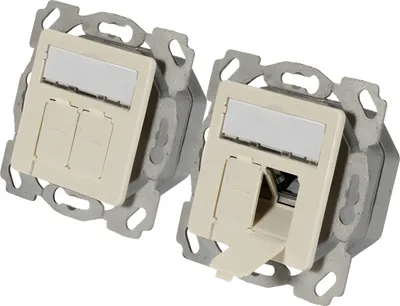 Produktbild von EFB Datendose Cat.6A 500MHz oben/unten,Unterputz,2xRJ45,weiß