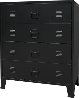 Obrázek produktu pro vidaXL Zásuvková skříňka kovová průmyslový styl 78 x 40 x 93 cm černá