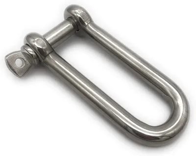 Produktbild von 5 Stück Edelstahl Schäkel in langer Form, ø 6 mm, V4A A4 AISI 316 rostfrei