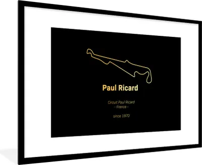 Produktbild von MuchoWow® Gerahmtes Poster Frankreich - F1 - Rennstrecke 90x60 cm - Poster mit Schwarzem Bilderrahmen Wandposter Rahmen Foto Bilder - Wanddekoration - Fotos