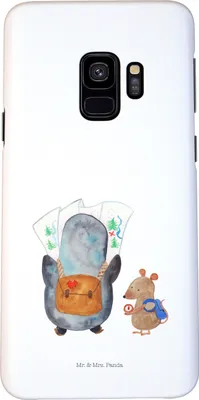 Produktbild von Mr. & Mrs. Panda Samsung Galaxy S9 Handyhülle Pinguin & Maus Wanderer - Weiß - Geschenk, Wandern, Hülle, Handy Schutzhülle, Wanderlust, Case, Cover, Abenteuer