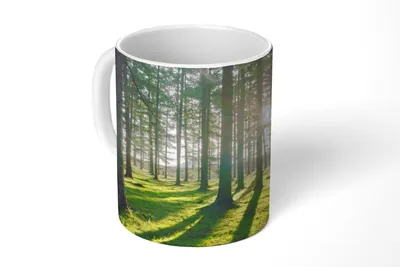 Produktbild von KitchenYeah® Tasse Kaffeetasse Kaffeebecher 350 ml Bäume - Natur - Wald Teetasse - Fototasse - Becher - Keramikbecher - Teebecher - Kaffeetasse - Bürotasse