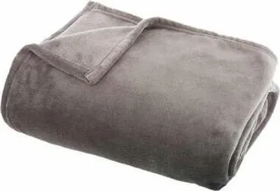 Immagine prodotto di Coperta di flanella grigia 180x230 cm morbida e accogliente