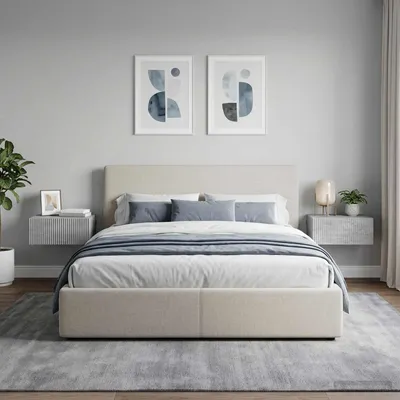 Immagine prodotto di vidaXL Comodino da parete, set da 2 pezzi, grigio cemento, 49 x 34,5 x 20 cm