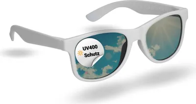 Produktbild von Sonnenbrillen umweltfreundlich 'Umi' - Sonnenbrille Herren & Damen - Brille mit UV400 Schutz für den Sommer - weiß