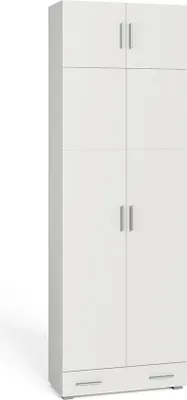 Produktbild von Aktenregal Vicco Frank Weiß 80 x 182.4 cm mit Schrankaufsatz und Schublade, Model 36979