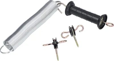 Obrázok produktu pre Elektrický plot Gate Kit PP Iron 5 metrov Animal Spring Door Accessory s rukoväťou Izolovaný klinec pre hospodárske zvieratá