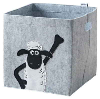 Produktbild von Lifeney meets "Shaun das Schaf" Aufbewahrungsbox für Kinder  Filz-Box mit dem kultigen Schaf zum Verstauen von Spielzeug  30 x 30 x 30 cm passend für klassische Würfelregale