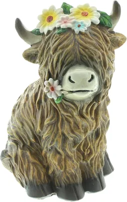 Produktbild von Dekofigur Stier mit Blumenkranz, Höhe 20 cm