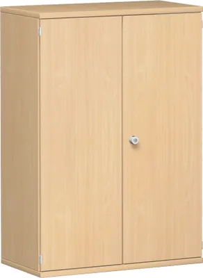 Produktbild von Geramöbel Flügeltürenschrank 2 Nachbildung-Einlegeböden, abschließbar, 800x425x1152, Buche/Buche, N-10D308-BB