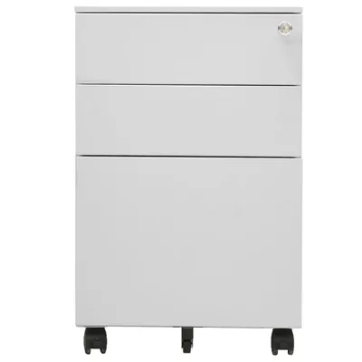 Zdjęcie produktu dla vidaXL Szafka na dokumenty na kółkach jasnoszara 39x45x60 cm stalowa