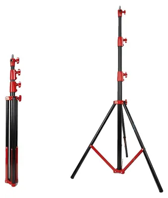 Image de Trépied d'éclairage, matériau résistant, compatibilité polyvalente, rouge