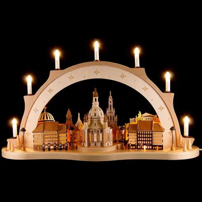 Produktbild von Schwibbogen Dresdner Frauenkirche (69x40cm) von Zeidler Holzkunst
