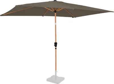 Produktbild von Vonroc remium Sonnenschirm Balkon - Neigbar, Rechteckig, 200X300CM - Sonnenschutz für Terrasse & Garten - Rapallo Taupe Holz