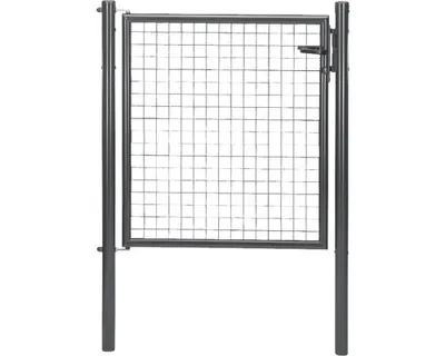 Image de Alberts 600105 Porte de clôture en grillage ondulé, anthracite métallique, largeur 100 cm, hauteur 100 cm