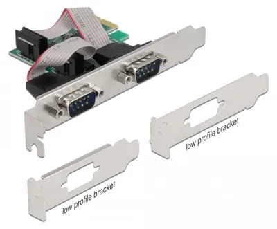 Productafbeelding van Delock PCI Express kaart met 2 x seriële RS-232 poorten