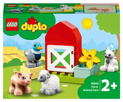 Image de LEGO 10949 DUPLO Soins aux animaux de la ferme avec figurines : canard, cochon, mouton et chat