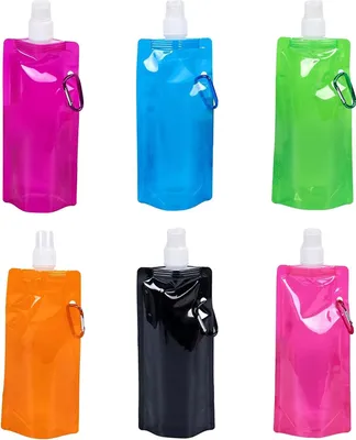 Produktbild von Wasserbeutel 400ml - Wasserbeutel Festival - Trinkbeutel - 480ml - Paket von 6