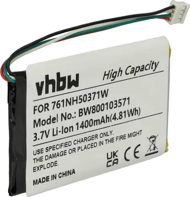 Produktbild von vhbw Akku kompatibel mit Navigon 8110, 8310, 8130 GPS Navigation Navi (1300 mAh, 3,7 V, Li-Polymer)