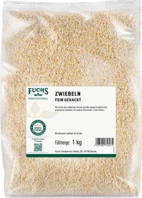 Produktbild von Fuchs Foodservice Zwiebeln fein gehackt getrocknet Beutel 1000g