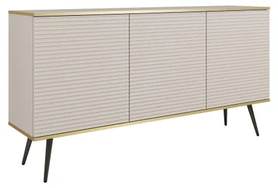 Immagine prodotto di Credenza glamour beige con gambe nere, 160 x 85 x 39