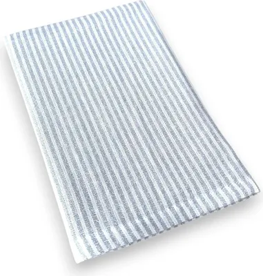blaue Tischdecke mit Glitzer Streifen