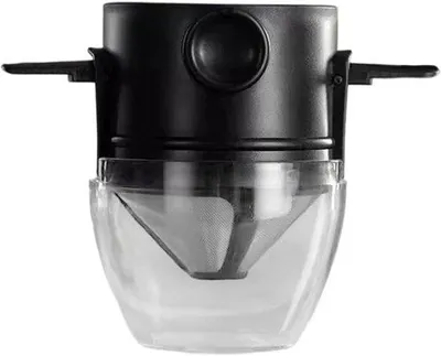 Immagine prodotto di Filtro per caffè pieghevole in acciaio inossidabile a doppio strato - Pratico filtro per la casa, l'ufficio, i viaggi e l'uso all'aperto