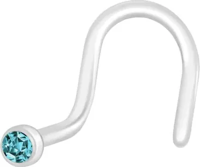 Produktbild von Nasenpiercing, Nasenstecker PMFK Nasenstecker Spirale KRISTALL - flexibel