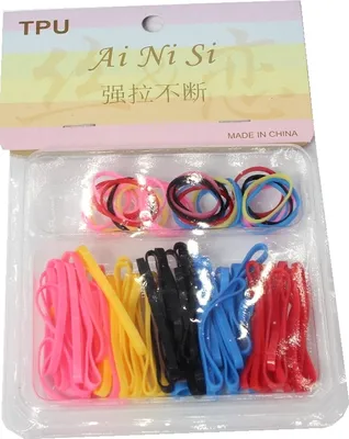 Produktbild von Mini TPU Haargummis Rasta Dreads Zöpfe Bunt