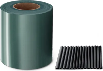 Produktbild von MIDORI® PVC Sichtschutzstreifen 35 m x 19 cm Doppelstabmatten Zaunfolie Zaunblende Clips Grün