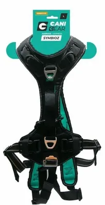 Productafbeelding van Hondenharnas - Zwart/Turquoise, Maat L