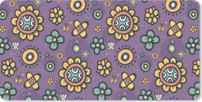 Produktbild von MuchoWow® Mauspad Mousepad Mädchen - Schmetterling - Pflanzen - Muster - Mädchen - Kinder - Kinder 60x30 cm - Mousepads - Maus Mat - Pad - Mausunterlage - Nachhaltig