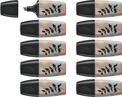 Obrázek produktu pro Zvýrazňovač - STABILO BOSS MINI Naturevibes - balení 10 ks - teplá šedá