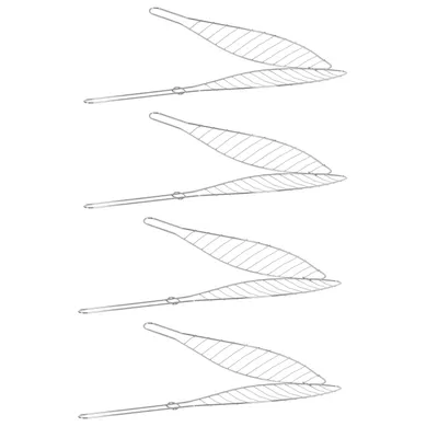 Produktbild von 4x Edelstahl BBQ Fischbräter 42 x 9 cm Fischgriller Fischzange Fischhalter Fischgitter Fischwender Fisch Mais Grillkorb