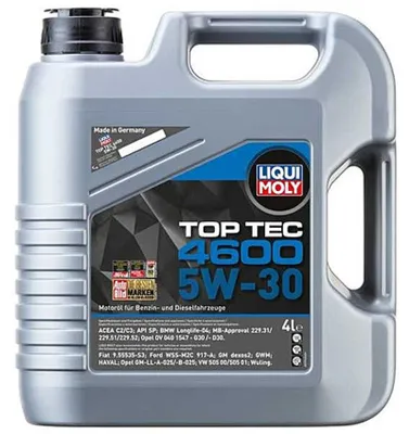 Produktbild von LIQUI MOLY Top Tec 4600 für 5W-30 4 Liter Motoröl Motorenöl Synthetisch Longlife-04 DEXOS 2 229.31 229.52 502 00 505 01 WSS-M2C917-A LL-A-025 LL-B-025