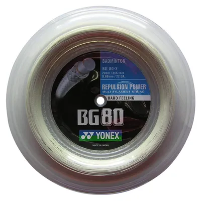 Produktbild von YONEX BG80 Badmintonsaite, Gelb, 200m Rolle